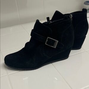 Franco Sarto Anita Black Ankle Booties with Buckle